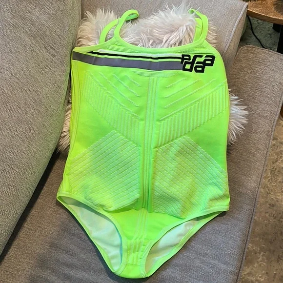 Prada Intarsia stretch bodysuit in green - Picture 1 of 10